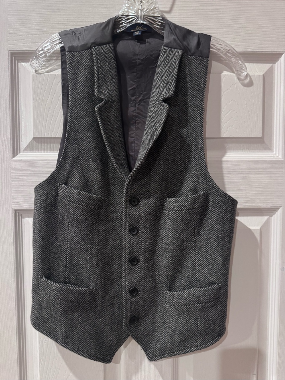 Brooks Brothers Gray Herringbone Waistcoat